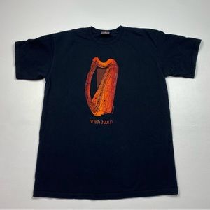 Men’s Vintage Irish Harp Short Sleeve T-Shirt Size Large